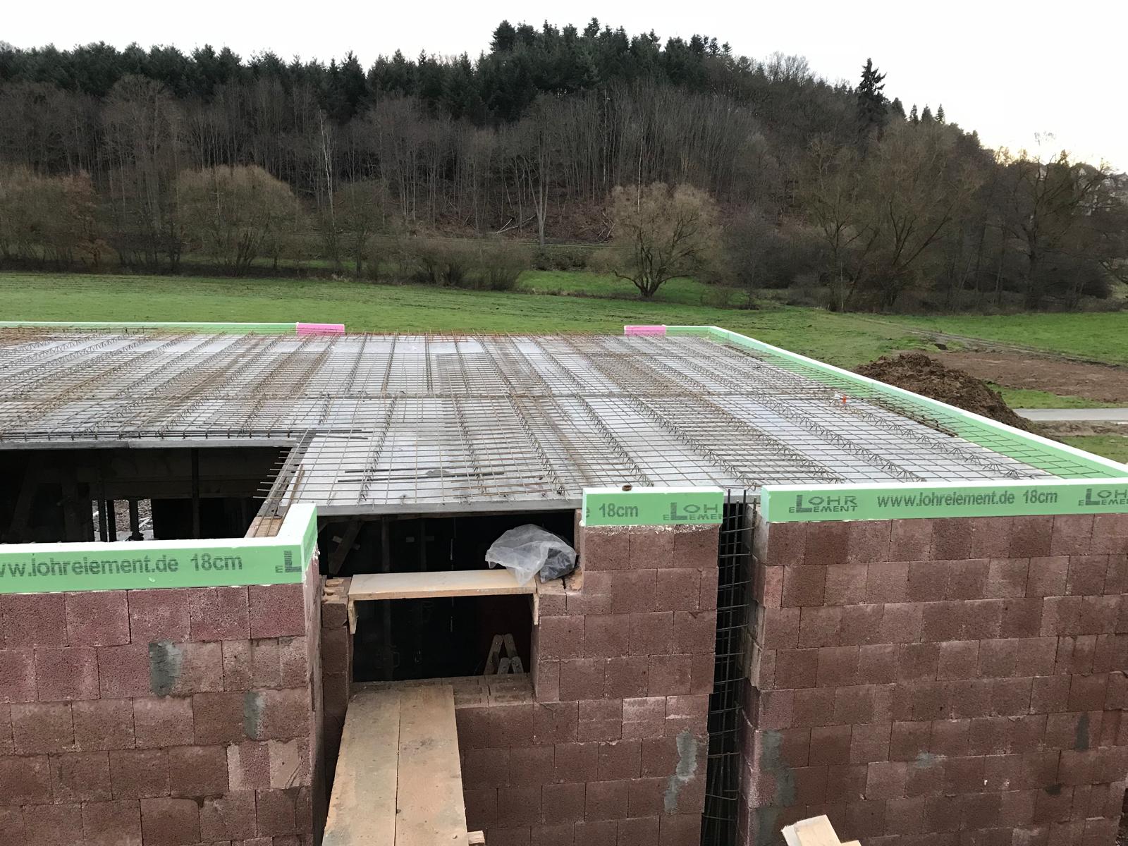 Stahlbetonarbeiten am Bau